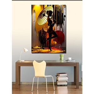 Kanvas Tablo Şemsiyeli Kadın 100x140 cm