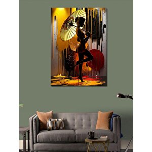 Kanvas Tablo Şemsiyeli Kadın 100x140 cm