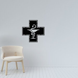 , Hygieia'nın Kasesi Cross Metal Duvar Tablo