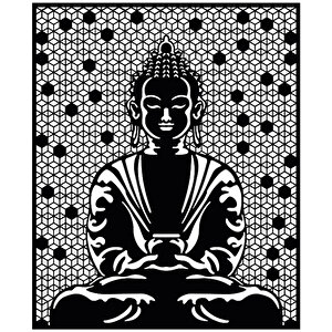 , Budha Namaste Metal Duvar Tablo