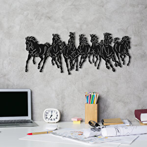 , Atlar '' Yarış '' Metal Duvar Tablosu