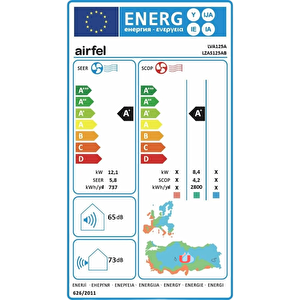 Airfel Lva125a (Montaj Dahil) 42000 Btu Salon Tipi Inverter Klima R32 A++