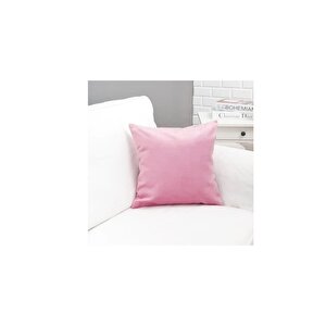 Pembe Yastık Kırlent Kılıfı Çift Taraflı