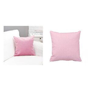 Pembe Yastık Kırlent Kılıfı Çift Taraflı