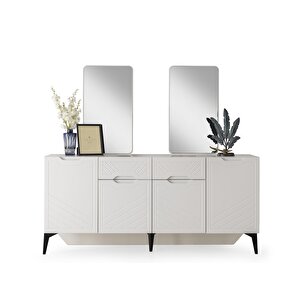 Dolunay Modern Membran Kapaklı Çekmeceli Konsol 180cm