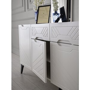 Dolunay Modern Membran Kapaklı Çekmeceli Konsol 180cm