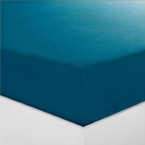 Pamuklu Polycotton Yeşil Mavi 160x200+2*(50x70) Çift Kişilik Lastikli Çarşaf Takımı