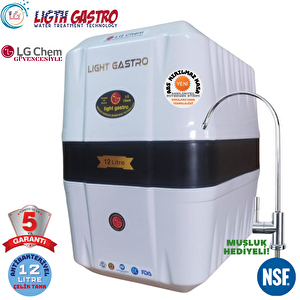 Light Gastro Beyaz 12 Litrelik Antibakteriyel Çelik Tanklı Su Arıtma Cihazı
