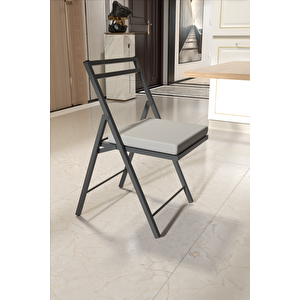 Retodesi̇gn 1 Adet Katlanir Metal Sandalye Mi̇nderli̇ 2024s