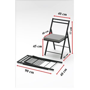 Retodesi̇gn 1 Adet Katlanir Metal Sandalye Mi̇nderli̇ 2024s