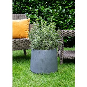 Anouk Gri Seramik Saksı Çap 37cm Yükseklik 32cm