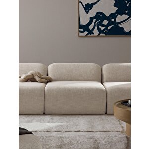 Mode Pier Orta Modül 06 Bej Bukle Kumaş (dai̇reni̇ze Tesli̇m) Bej