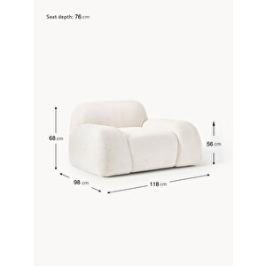 Mode Pier Berjer 01 Beyaz Bukle Kumaş İşbir Sünger(dai̇reni̇ze Tesli̇m)