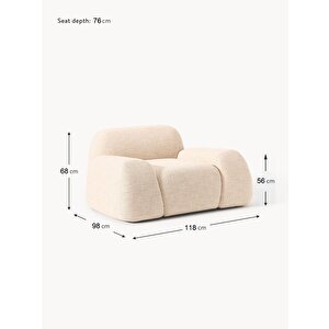 Mode Pier Berjer 02 Bej Bukle Kumaş İşbir Sünger (dai̇reni̇ze Tesli̇m)