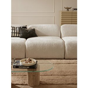 Mode Pier Orta Modül 02 Beyaz Bukle Kumaş (dai̇reni̇ze Tesli̇m) Kırık Beyaz