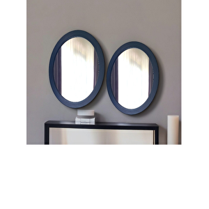 Dfn Wood Siyah Moderna Yuvarlak Duvar Salon Banyo Aynası 50,60 Cm 60x60 cm