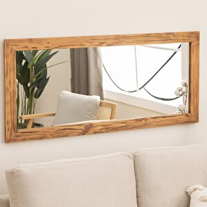 Dfn Wood Masif Ahşap 160x70 Cm Dikdörtgen Dekoratif Duvar Salon Ofis Aynası