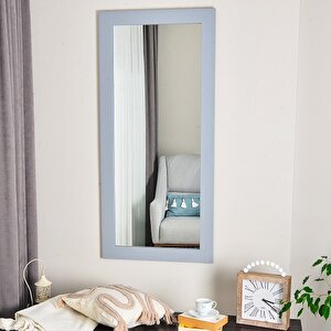 Dfn Wood Masif Ahşap 160x70 Cm Dikdörtgen Gri Dekoratif Duvar Salon Ofis Aynası