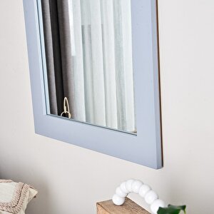 Dfn Wood Masif Ahşap 160x70 Cm Dikdörtgen Gri Dekoratif Duvar Salon Ofis Aynası