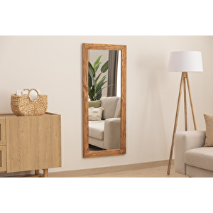 Dfn Wood Masif Ahşap 170x70 Cm Dikdörtgen Dekoratif Duvar Salon Ofis Aynası 170x70 cm