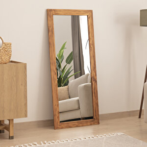 Dfn Wood Masif Ahşap 170x70 Cm Dikdörtgen Dekoratif Duvar Salon Ofis Aynası 170x70 cm