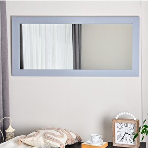 Dfn Wood Masif Ahşap 160x60 Cm Dikdörtgen Gri Dekoratif Duvar Salon Ofis Aynası 160x60 cm