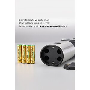 Pilli Led Işıklı Tuz Karabiber Değirmeni Otomatik Baharat Öğütücü 2li Paket