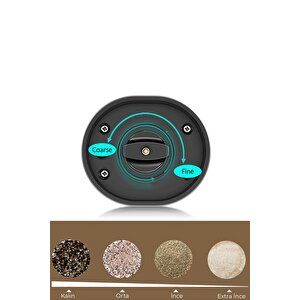 Pilli Led Işıklı Tuz Karabiber Değirmeni Otomatik Baharat Öğütücü 2li Paket