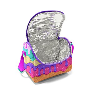 Coral High Pembe Rengarenk Dondurma Desenli Thermo Beslenme Çantası 11731