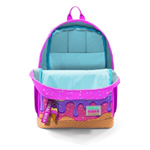Kids Pembe Rengarenk Dondurma Desenli Okul Sırt Çantası 23731