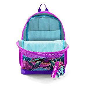 Coral High Kids Pembe Mor Kaplumbağa Desenli Okul Sırt Çantası 23756