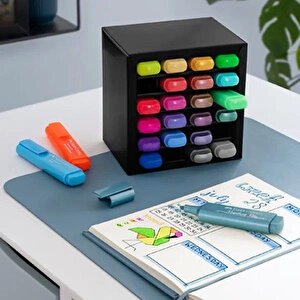 Faber-castell Fosforlu Kalem 24'lü Masa Seti