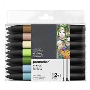 Winsor & Newton Promarker 12+1 Manga Fantasy Seti (12 Renk + Karıştırıcı)