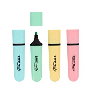 Marking Flat Highlighter 4 Lü Blister Pastel
