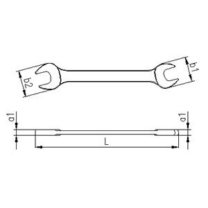 İzeltaş Iki Ağız Anahtar 30x32 Kısa Boy 0100013032