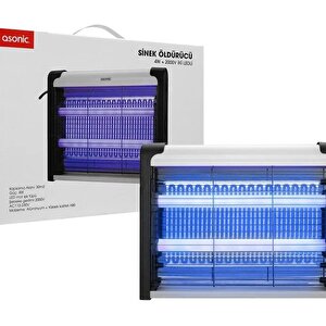 Asonic Siyah 4 Watt + 2000 Volt İki Ledli Sinek Öldürücü As-a28