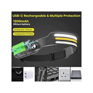 Powerdex Pd-1172 Profesyonel Sensörlü Esnek Cob Ledli Kafa Lambası