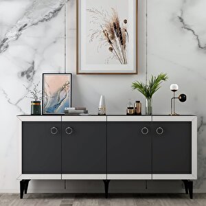 Selen Konsol Antrasit-(Beyaz) Antrasit Beyaz