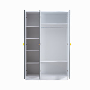 Gardırop, Loof 3 Kapaklı Dolap, Yeşil Yeşil