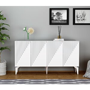 Lazer Desenli 150 Cm Draw Konsol Beyaz Beyaz