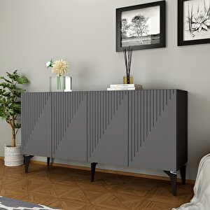 Lazer Desenli 150 Cm Draw Konsol Antrasit Antrasit