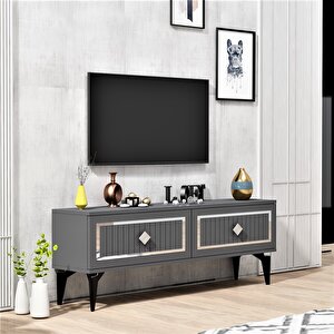Venna Tv Sehpası (alt Modül) Antrasit-Gümüş Antrasit Gümüş