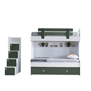 Loof Yavrulu Ranza + 3 Kapaklı Dolap, Yeşil