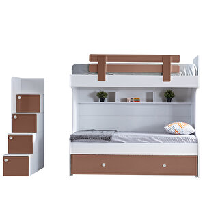 Loof Yavrulu Ranza + 3 Kapaklı Dolap, Kahverengi