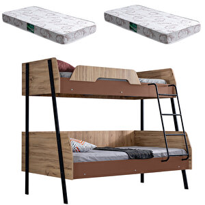Alba 2 Li Ranza, Kahverengi Geniş Ranza + 2 Adet Comfort Yatak Kahverengi