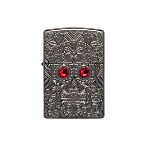 Zippo Çakmak 49300 Armor Crystal Skull Design Lighter