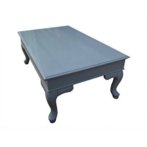 Orta Sehpa 13746 Denonto Klasik Kayın Aslan Ayak Parlak Gri̇ Mdf Tabla El Yapım