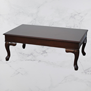 Orta Sehpa 13561 Klasik Kayın Aslan Demont Ayak Ceviz Natüre Mdf Tabla El Yapım