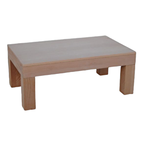Orta Sehpa 13562 Küt Model Ahşap Kutu Ayak  Ayak Mdf Ham Doğal Renk Tabla El Yapı