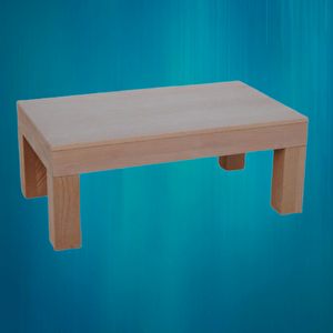 Orta Sehpa 13562 Küt Model Ahşap Kutu Ayak  Ayak Mdf Ham Doğal Renk Tabla El Yapı